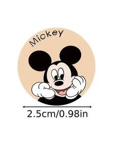 Disney 500pcs Mickey Round Stickers, Cute Mickey, Minnie, Winnie The Pooh, Donald Duck Cartoon Character Stickers, Reward Stickers, Envelope Seal Stickers, Gift Wrapping Decoration, Small Gift Decoration - Multicolor - View 5
