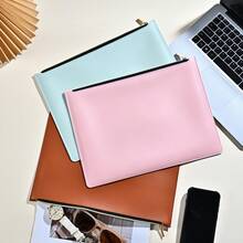 Thickened PVC A4 Document Bag Zipper Business File Folder Waterproof Paper Storage Pouch For Office School Supplies - Single Piece - View 6