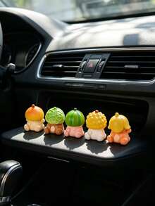 Cute Watermelon Durian Orange Car Dashboard Creative Interior Decoration Small Ornament Fruit Head Animal Car Dashboard Healing Style Decor - Fruit Ornament - View 3
