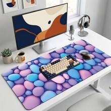 Colorful Stone Texture Gaming Mouse Pad, Non-Slip Rubber Desk Mat, Smooth Sliding Surface, Suitable For Computer Laptop Office Home, Natural Abstract Art Decoration, Back To School Supplies - A - View 4