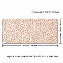 1pc Light Pink Leopard Pattern Faux Leather Desk Pad, Waterproof Oilproof Large Extended Leather Mouse Pad, Computer Keyboard Desk Mat For Work Gaming Study Table Decor - View 12