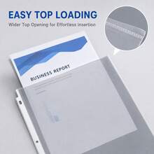 50/100 Sheet Protectors, 8.5x11 Inch Page Protectors For 3 Ring Binder, Standard Weight, Non-Glare Protector, Letter Size, Top Loading, Acid-Free - Sets - View 4