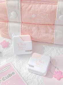1pc RosyPosy Soft Design Sugar Cube Mini Stapler, Exquisite Pendant Style Portable Stapler For Girls - A - View 11