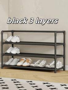 1 Pack Multi-Layer Sturdy Heavy-Duty Plastic Shoe Storage Shelf, Modern Neutral Color Vertical Freestanding Shoe Organizer Rack For Hallway Bedroom Closet Entryway, Christmas Thanksgiving Home Organization Gift - Multicolor - View 19