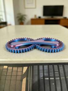 1pc 3D Printed Smooth Rotating Stress Relief Gear, Small Desktop Fidget Toy - Multicolor - View 9