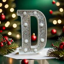 21cm/8.27in Silver Letter Light Home Decor, Wedding Birthday Party Proposal Decoration Letter & Number Light, Girls Dorm Room Decoration Light, Letter Light Sign - Warm white light - View 14