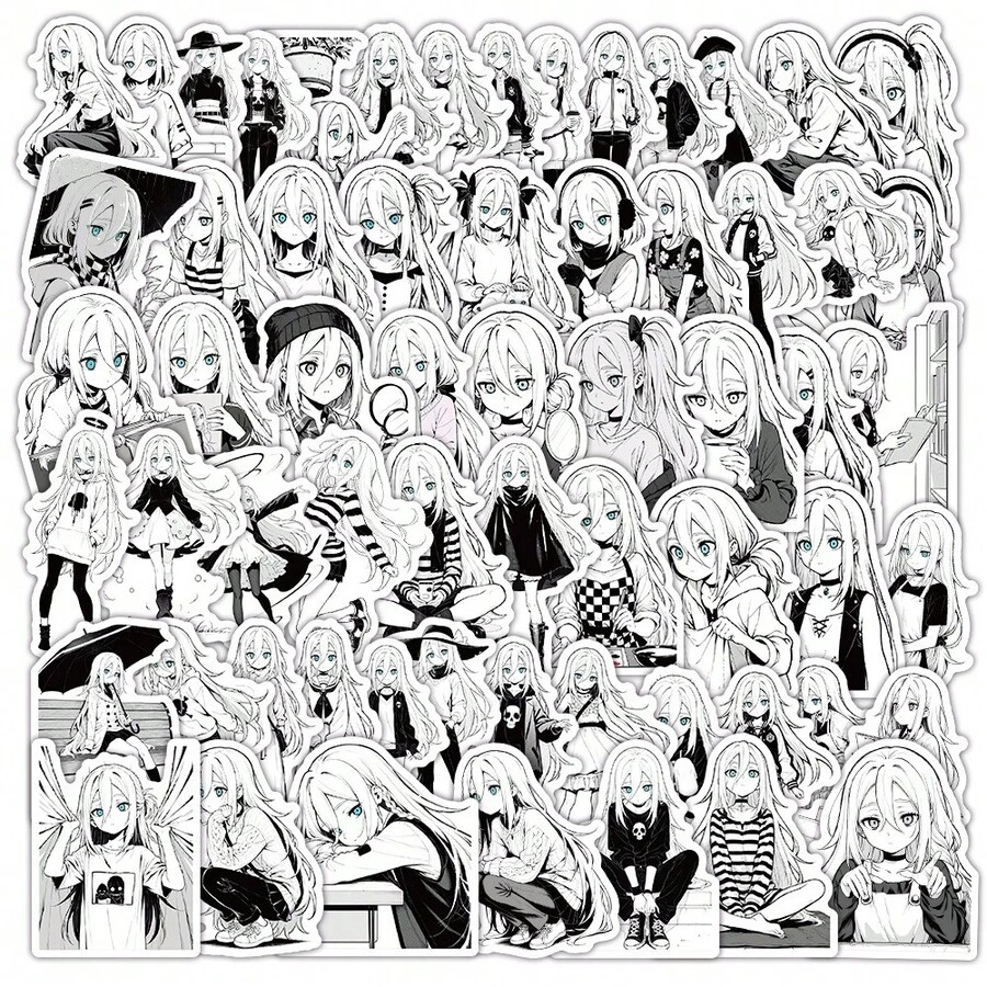 50pcs Angels Of Death Rachel Gardner Anime Sticker Set, Ray Spooky ...