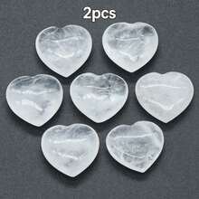 1/2pcs Natural Random Rose Quartz Heart-Shaped Stones, Christmas Decoration Stones - Polished Natural Rose Quartz Heart-Shaped With Natural Inclusions And Cracks; A Very Suitable Natural Crystal Stone For Meditation And Energy Work. This Handmade Natural Stone Has Unique Pink Tones And Smooth Edges, The Stone Is Naturally Formed And May Have Color Differences And Internal Cracks, Christmas Decoration, Christmas Gift - Multicolor - View 19