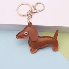Cute Cartoon-Style Leather Sausage Dog Keychain, Unique Pendant Keyring, Small Gift, Daily Decoration, Mobile Phone Decoration - Multicolor - View 11