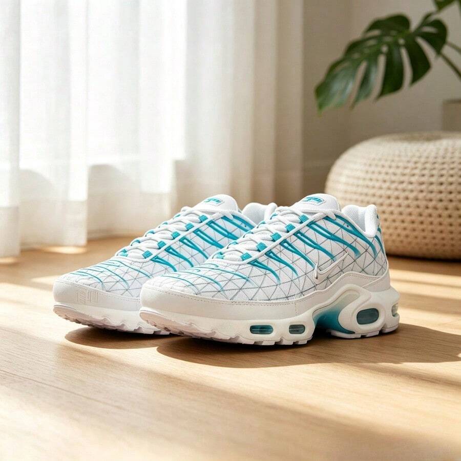 Nike أحذية رياضية رجالية - أبيض وأزرق - مشاهدة 1
