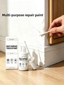 JUE FISH Multi-Surface Touch Up Paint, 30ml White Repair Paint With Brush, Fast Drying Scratch Repair Paint For Wall Furniture Cabinet Tile Metal, DIY Home Touch Up Coating - Multicolor - View 2