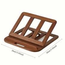 1pc Wooden Multi-Angle Adjustable Laptop Stand - Foldable Multifunctional Solid Wood Computer Lift Stand, Precision Crafted Whole Wood With Rounded Corners To Protect Device, Multi-Angle Free Adjustment To Relieve Neck Strain, Hollow Design For Heat Dissipation, Suitable For Study Desk, Bedroom Desk, Office Desktop, Rental Simple Workstation - Multicolor - View 2