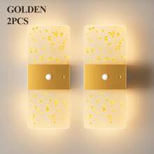 Modern Crystal Motion Sensor Wall Lamp, LED Smart Sensor Acrylic Wall Light, Wireless LED Wall Lamp, Battery-Powered Night Light, Adjustable Color Temperature And Brightness, Suitable For Hallways, Bathrooms, Bedrooms, Home Decoration, Living Room - Square Multicolor - View 16