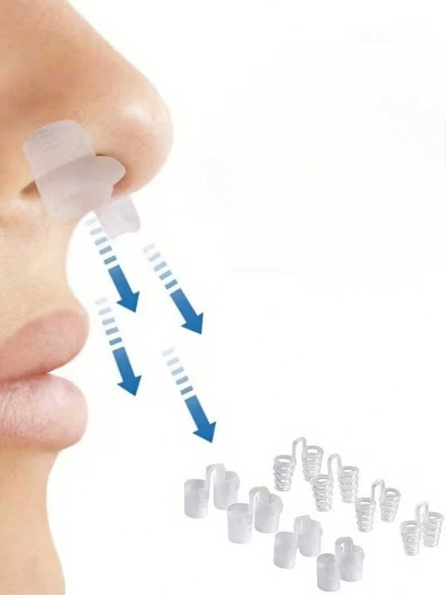 8pcs Nose Clip Set - Battery-Free, Sports Nose Clip, Ventilated Nose Clip, Outdoor Nose Clip, Reusable, Non-Slip Design - Multicolor - View 1