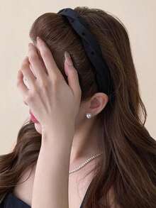 4pcs/1pc Twisted Fabric Headband, Mini Polka Dot Thin Hairband, Vacation Style, Essential For Beach, Weekend And Commute Outfits - Multicolor - View 12