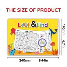 32-Page Children's Find-And-Seek Game Book, Coloring Book, Develops Children's Observation And Concentration Skills, Early Learning Coloring Workbook, Educational Tool Suitable For Home And School Use, Halloween, Christmas, New Year Gift - One Size - View 11