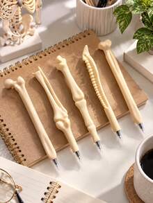 Bone-Shaped Ballpoint Pen, Oval Ergonomic Design, Medium Point, Plastic Material, Retractable, Ideal Gift For Nurses And Doctors, Suitable For Office And Medical Notebook Writing, 1pc, Christmas, Halloween, Christmas Decoration, Bedroom Decor - Multicolor - View 10