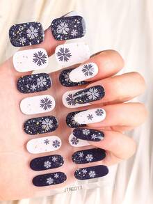 YBJK Christmas Warm Winter Nail Stickers Waterproof Full Coverage Snowflake Nail Art Decals Accessories - Multicolor - View 13