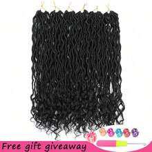 14/18/24 Inch Goddess Locs Crochet Hair, Pre-Looped River Locs With Curly Ends, Bohemian Faux Locs, 1-6 Packs Synthetic Crochet Braids With Installation Tools, Halloween Gift - Multicolor - View 20