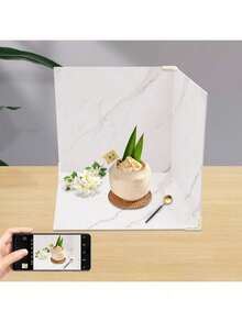 Fotokulissen,3PCS Fotokulissen Bretter,Marmor und weißer Hintergrund,Fotoshooting,Modern,für Fotoshooting Studio,Food Fotografie - 3 Stk. - Übersicht 8