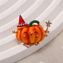 Christmas Multi-Style Alloy Brooch, Xmas Tree Wreath Bell Pumpkin Elf Lapel Pin, Drip Oil Decorative Brooch Pin, Aesthetic Jewelry For Jackets Scarves, Christmas Party Accessory & Gift - Multi-color - View 4