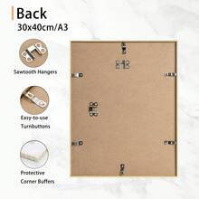 Mosearon 3pcs/2pcs/1pc Aluminum Alloy Picture Frame 30x40cm, A3 A4 Minimalist Classic Metal Frame, Certificate Frame, High-Quality Metal Brushed Texture, High-Resolution Acrylic Glass, Vertical And Horizontal Display - Flat Aluminum Alloy - View 7