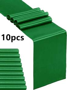 1 pieza/5 piezas/10 piezas Camino de mesa de satén, adecuado para el hogar, fiestas, bodas, restaurantes, hoteles, eventos, decoración de cumpleaños - Multicolor - Ver 61