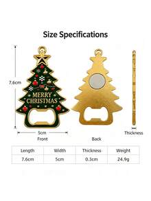 1pc Multifunctional Refrigerator Magnet & Christmas Tree Ornament, Creative Beer Bottle Opener, Christmas Party Decoration Holiday Gift, Suitable For Home Bar, Bottle Opener/Refrigerator Magnet/Christmas Ornament/Christmas Gift/Party Decoration - View 10
