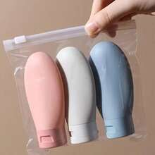 1/3/6pcs 60ml Leak-Proof Travel Bottles, Soap Dispenser Set, Squeeze Refillable Shampoo And Cosmetic Containers, Portable Travel Container Set, Leak-Proof Refillable Liquid Containers, Suitable For Travel Decanting - Multicolor - View 2