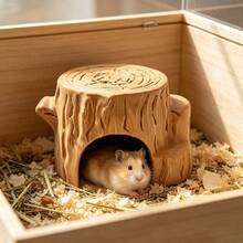 1pc Creative Tree Hollow Pet Hideout / Landscape Nest / Climbing Pet Hideout / Reptile & Hamster House / Pet Cage Decoration Accessory - one-size - View 1