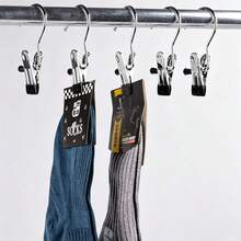 7Pcs Multi-Purpose Clips Set, Heavy Duty Spring Clips With Hooks, Non-Slip Household Clothes Pegs, Portable Storage Clips For Laundry, Curtain, Towel, Home & Travel Organizing Accessories - Multicolor - View 3