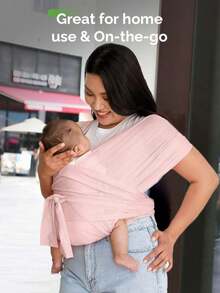 LELE LON Gendongan Bayi Ergonomis Baru, Cocok untuk Bayi Baru Lahir, Gendongan Bayi Gaya Sears dengan Desain Tipe X - Baby Pink - View 8