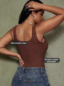1 buah Bodysuit Pembentuk Tubuh Wanita Tanpa Jahitan untuk Mengontrol Perut - Coklat - View 5