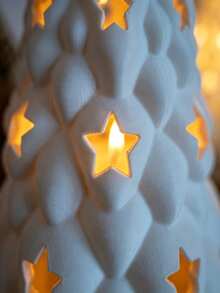 4pcs Christmas Tree Candlestick, Decorative Christmas Statue Ornament With Tree Shape Design, Festive Tabletop Home Decor For Dining Table Fireplace Mantel Living Room Bedroom Entryway, Holiday Party Display And Christmas Gift Decoration - Multi-color - View 3