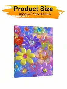 DIY Colorful Crystal Flowers (Frameless Or Framed 8x12 / 16x20 Inches) Paint By Numbers Kit(Acrylic) Arts & Crafts For Adult Beginners, Home Wall Decor, And Holiday Gifts - Sets - View 8
