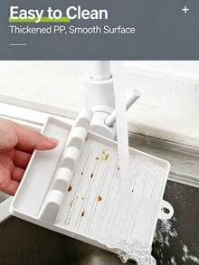 1/2pcs Multi-Slot Kitchen Spoon Rack, Thickened PP Countertop Utensil Holder, Heat-Resistant Spatula Rack, Hanging Cooking Tool Storage Organizer For Kitchen Countertop - Multicolor - View 7