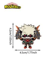 Monogram 1PC Style Collectible Enamel Pin, Bakugou Katsuki Cute Anime Lapel Badge, Hero Fan Gift - Multicolor - View 5