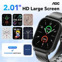 AOC Watch E01 Smart Watch 2.01" Touchscreen Bluetooth Call IP68 Waterproof 32 Sports Modes Health Monitor For IOS Android - View 2