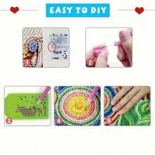1pc DIY Diamond Painting Kit - Pumpkin Skull & Floral Butterfly Pattern - Round And Asymmetrical Shaped Crystal Rhinestone Partial Drill Design Craft, Suitable For Living Room, Bedroom, Study Wall Decor Art - 30*30cm/11.8*11.8in - Unframed - View 6