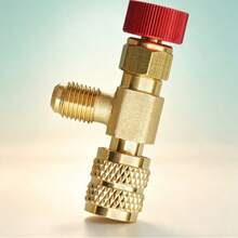Refrigerant Charging Hose With Flow Control Valve, 1/4‑Inch To 5/16‑Inch Adapter For R410A Air Conditioning System - A - View 1