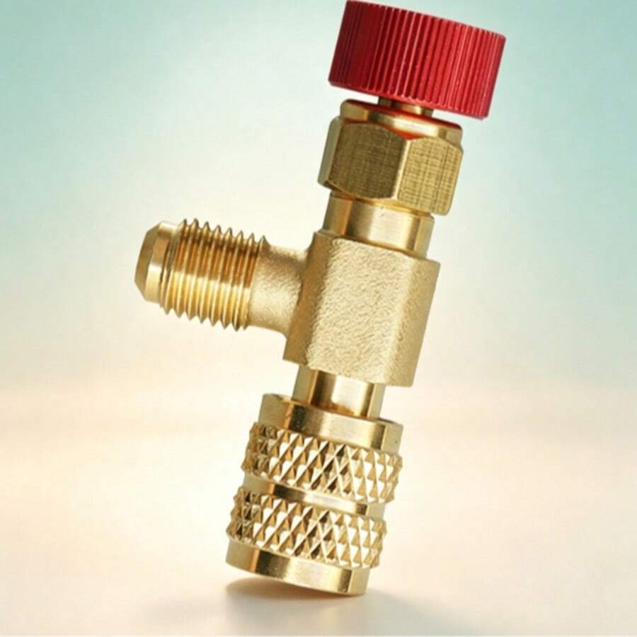 Refrigerant Charging Hose With Flow Control Valve, 1/4‑Inch To 5/16‑Inch Adapter For R410A Air Conditioning System - A - View 1