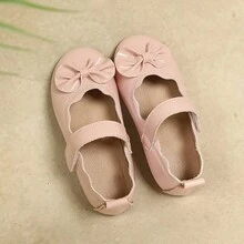 1 Pair 2026 Latest Pink Butterfly Flower Minimalist & Fashionable Children's Flat Shoes, Soft, Lightweight, Non-Slip, Wear-Resistant, Suitable For Outdoor Outings, Weddings, Parties, Campus Style - Pink - View 4