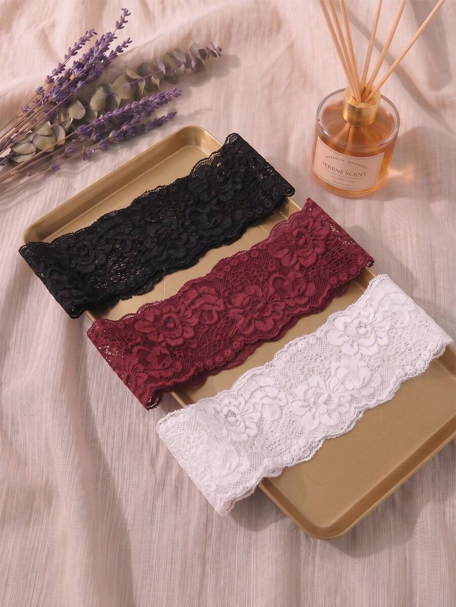 1pc Women's Lace Headband, Suitable For Daily Wear, Summer Hair Accessory, Vacation Beach Hairband, Fashion Hair Accessory - Multicolor - View 1