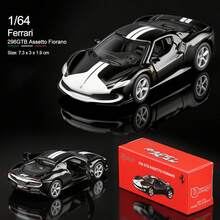Burago 1:64 比例合金車模 Ferrari 296 GTB 黑色，創意口袋車模玩具，裝飾與禮品 - 296 GTB-Black - 查看 2