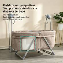 Carriola Eléctrica para Bebé con Asistencia Inteligente, Cochecito de Paseo Plegable con Motor Silencioso, Sistema de Freno Automático y Arnés de 5 Puntos, Apta de 0 a 36 Meses - Gris - Ver 5