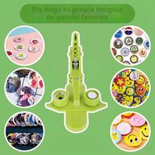 Kit de máquina para hacer botones de 58mm (2.25 pulgadas): Kit de máquina para hacer pines con suministros DIY de 100 juegos, máquina para hacer botones de operación manual para pines - A - Ver 6