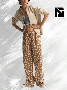 Adidas ANIMAL PRINT FIREBIRD TRACKPANT Brown-Back To School-KT2144 - Brown Desert - View 4