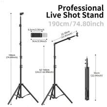 Adjustable Height Floor Tripod With Rotatable Telescopic Arm And Phone Holder, Suitable For Phone Photography, Live Streaming, Cooking, Painting And Food Photography - Multiple Styles - View 7