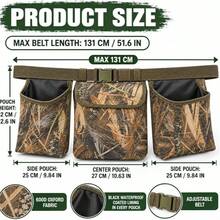 Hunting Game Belt With Storage Bag, 51 Inch Adjustable Length, Camouflage Pattern Dove Belt - Camouflage - View 2