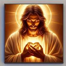 Round 5D Diamond Painting Religious Figure Jesus Portrait Acrylic Diamond Art Kit DIY Adult Home Wall Decor Display - No Frame - View 8